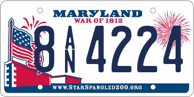 MD license plate 8AN4224