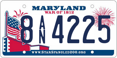 MD license plate 8AN4225