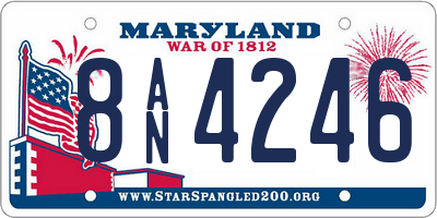 MD license plate 8AN4246