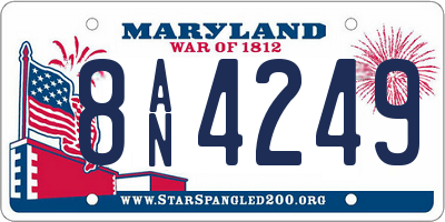 MD license plate 8AN4249