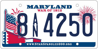 MD license plate 8AN4250
