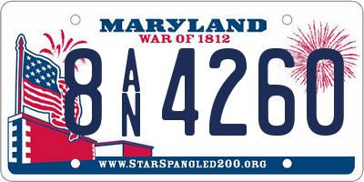 MD license plate 8AN4260
