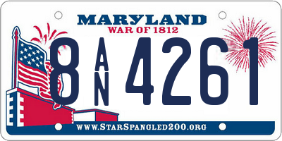 MD license plate 8AN4261