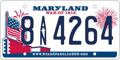 MD license plate 8AN4264