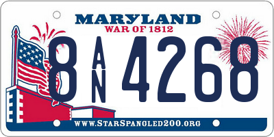 MD license plate 8AN4268