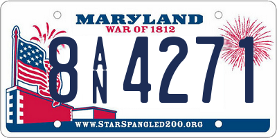MD license plate 8AN4271