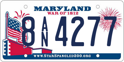 MD license plate 8AN4277