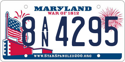 MD license plate 8AN4295
