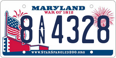 MD license plate 8AN4328