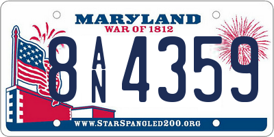 MD license plate 8AN4359