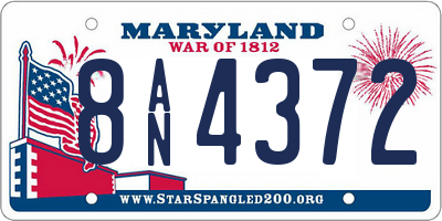 MD license plate 8AN4372
