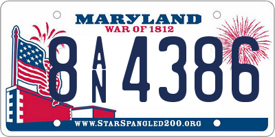 MD license plate 8AN4386