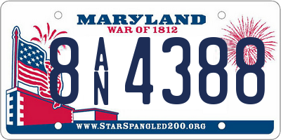 MD license plate 8AN4388
