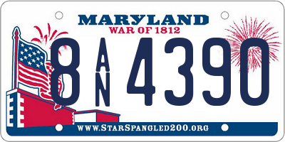 MD license plate 8AN4390