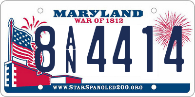 MD license plate 8AN4414