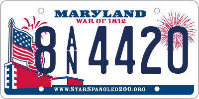 MD license plate 8AN4420