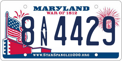 MD license plate 8AN4429