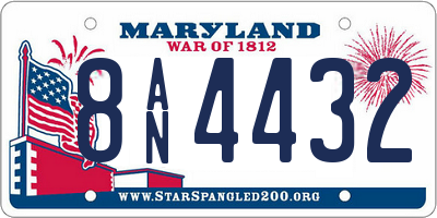MD license plate 8AN4432