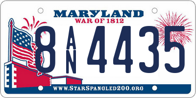 MD license plate 8AN4435