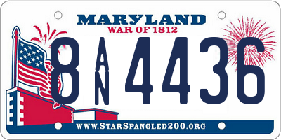 MD license plate 8AN4436