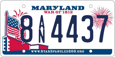 MD license plate 8AN4437