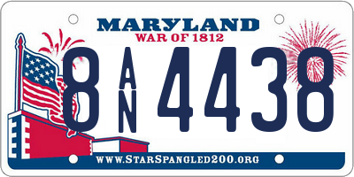 MD license plate 8AN4438