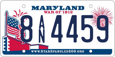 MD license plate 8AN4459