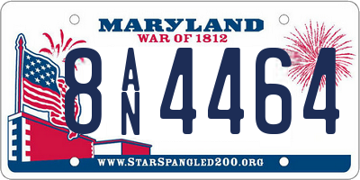 MD license plate 8AN4464