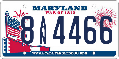 MD license plate 8AN4466