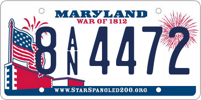 MD license plate 8AN4472