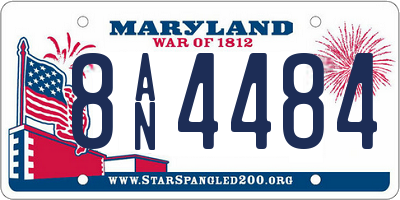 MD license plate 8AN4484