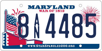 MD license plate 8AN4485