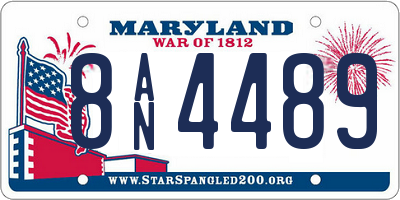 MD license plate 8AN4489