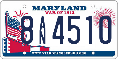 MD license plate 8AN4510