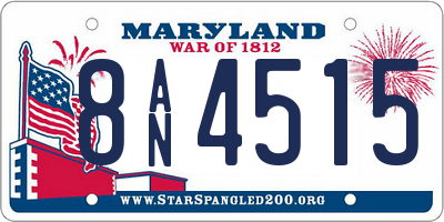 MD license plate 8AN4515