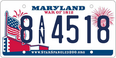 MD license plate 8AN4518