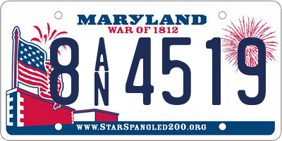 MD license plate 8AN4519