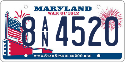 MD license plate 8AN4520