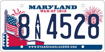 MD license plate 8AN4528