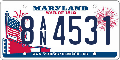 MD license plate 8AN4531