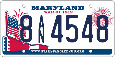 MD license plate 8AN4548