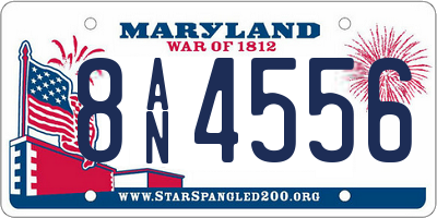 MD license plate 8AN4556