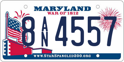 MD license plate 8AN4557