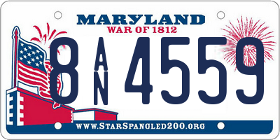 MD license plate 8AN4559