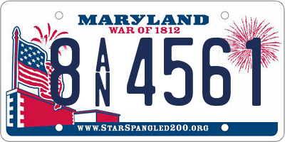 MD license plate 8AN4561