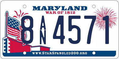 MD license plate 8AN4571
