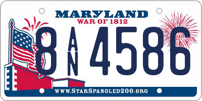 MD license plate 8AN4586