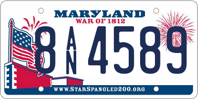 MD license plate 8AN4589