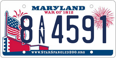 MD license plate 8AN4591