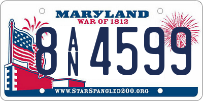 MD license plate 8AN4599